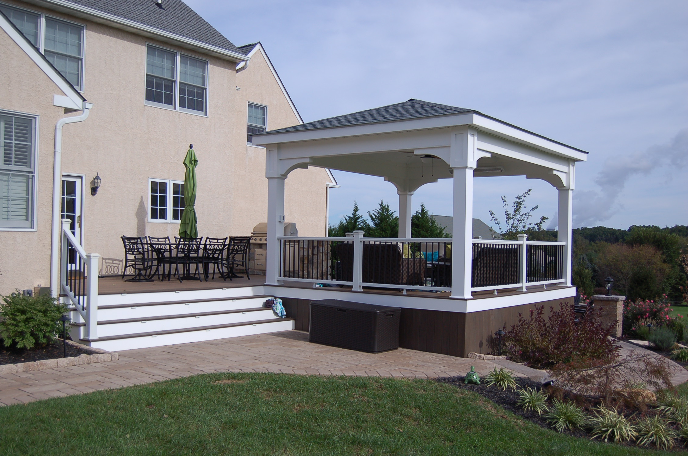 Patio with roofed area from CKC Landscaping