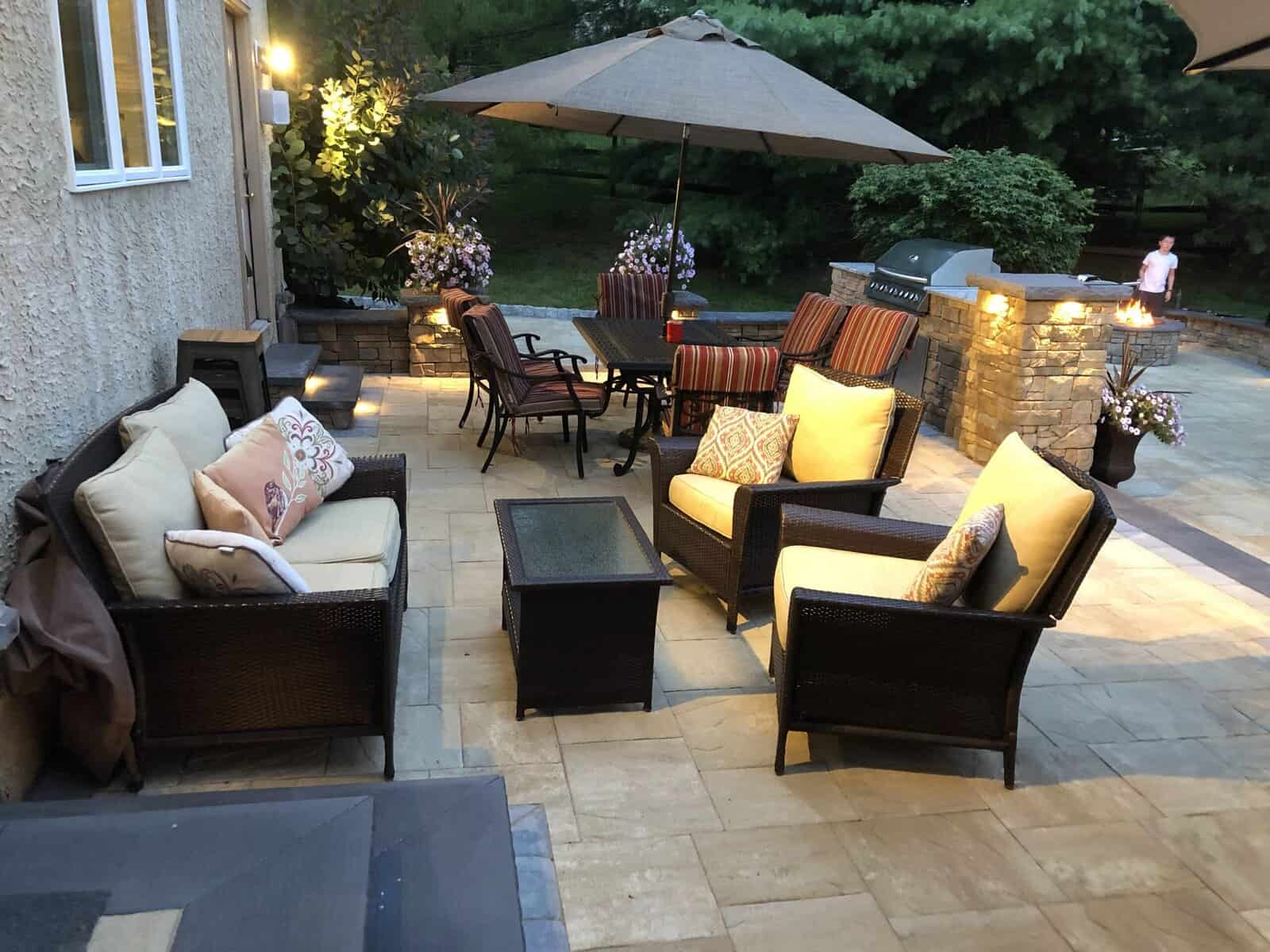 Small-Patio-Design-Townhouse Cozy paver patio design for small Downingtown backyard