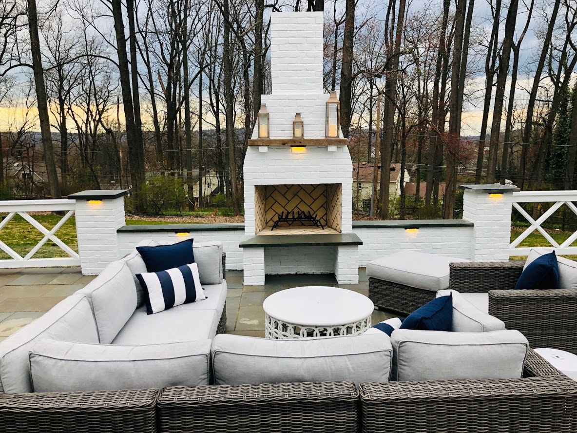 patio with fire place from CKC landscaping