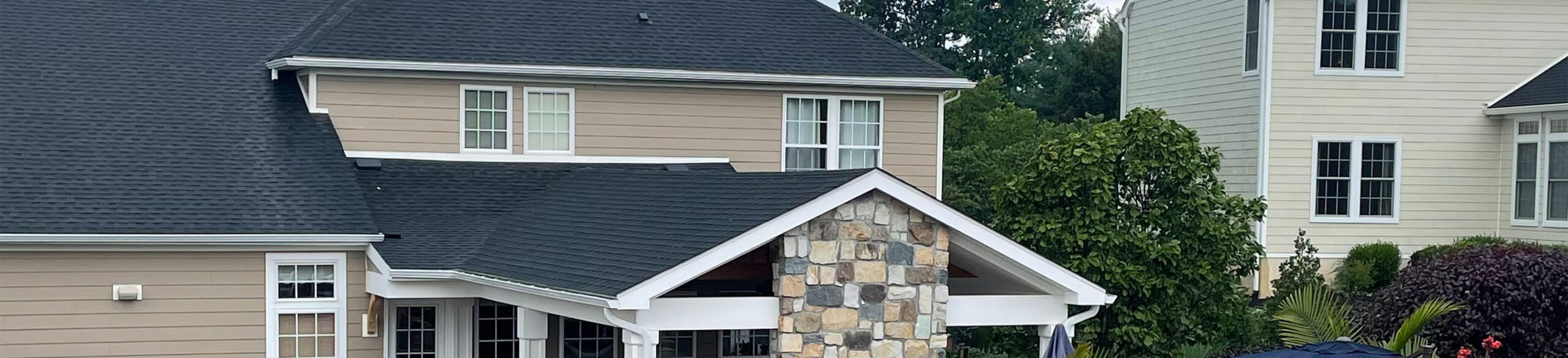 Roof structure on a deck from CKC Landscaping