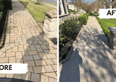 Restored historic brick patio for a Victorian home in Wayne PA.
