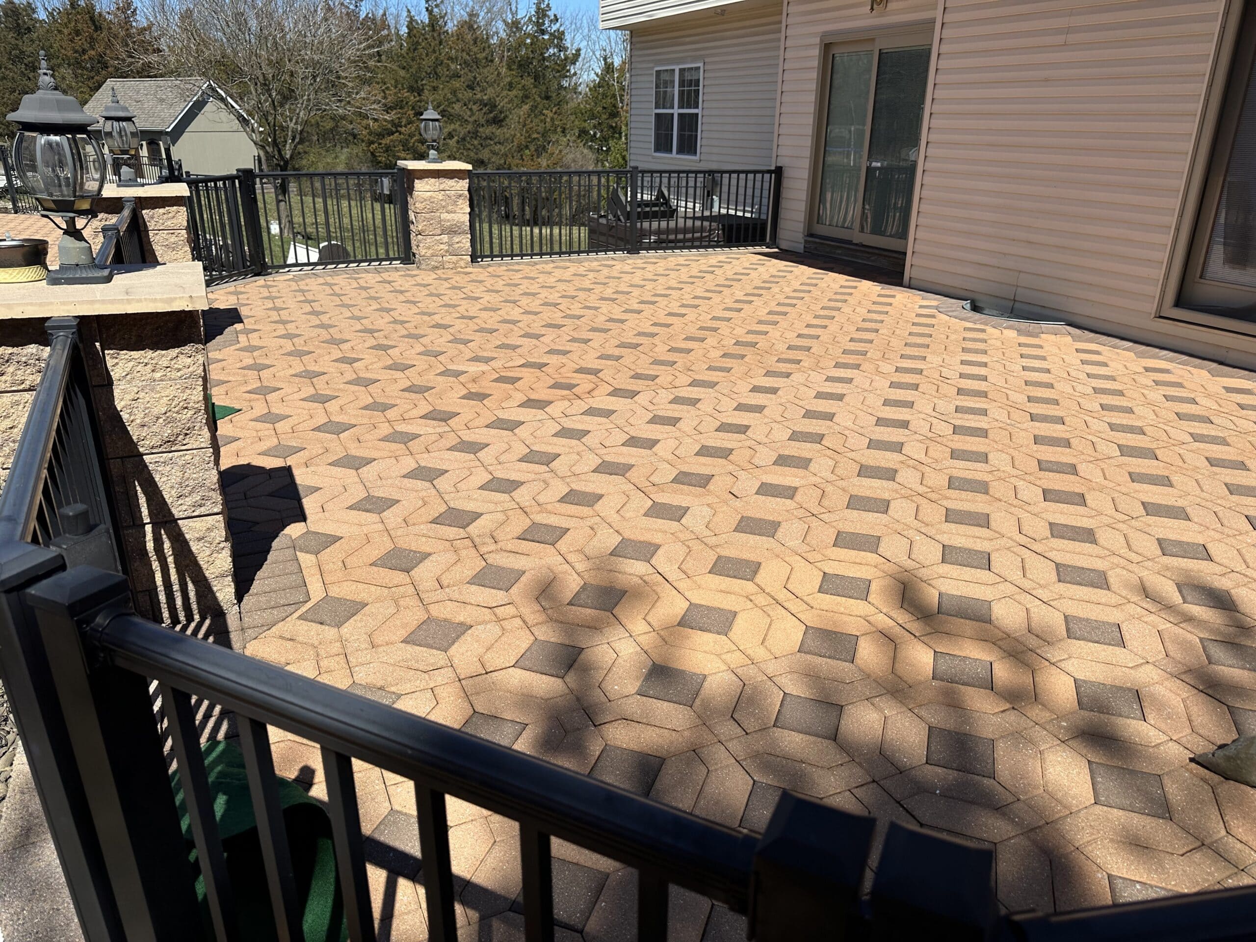 deck with pavers from CKC Landscaping