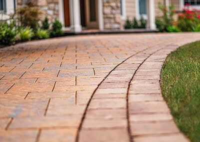 Permeable paver driveway installation by CKC Landscaping in Kennett Square PA