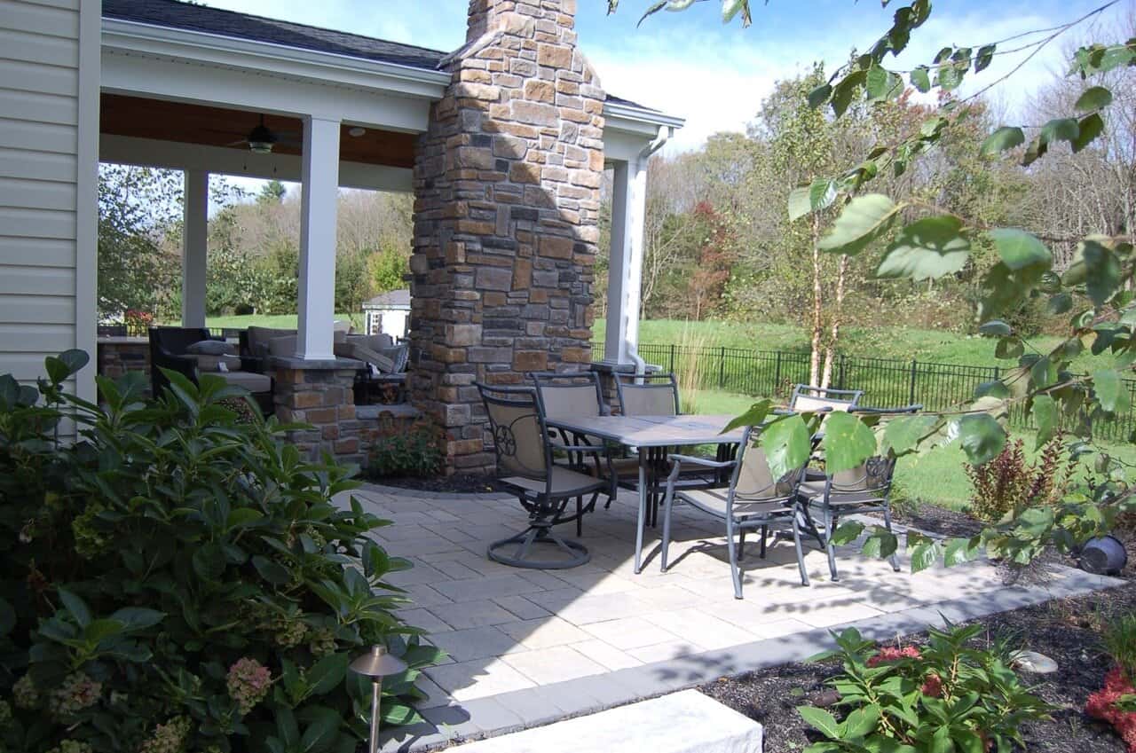 Multi-Level Patio Design Phoenixville PA Multi level patio and retaining walls in Phoenixville PA