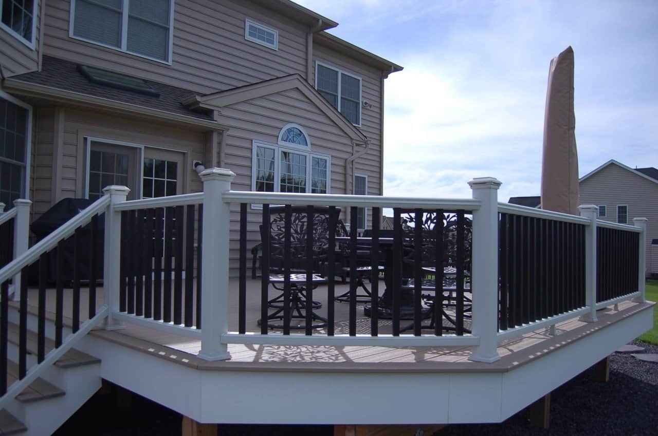 Open composite grill deck