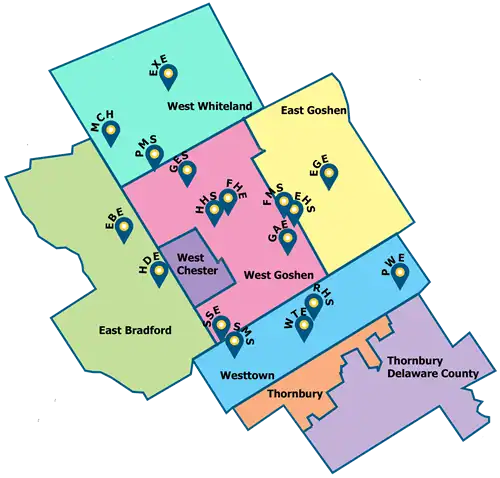 West Chester Area School District Map West Chester Area School District Map